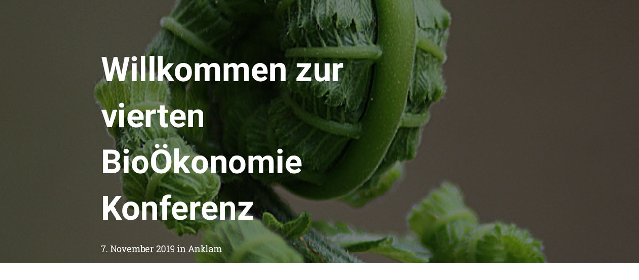 4th Bioeconomy Conference Anklam (Germany)