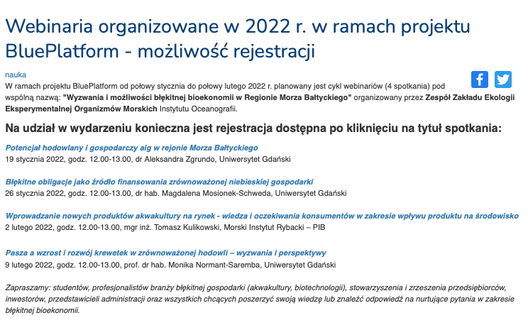 University of Gdansk Webinar Series